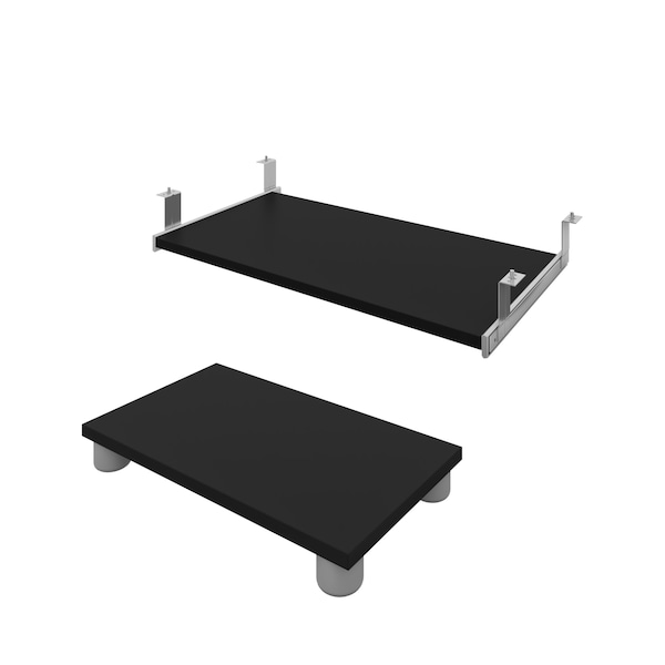 Connexion 15W Keyboard Tray and CPU Stand, Black